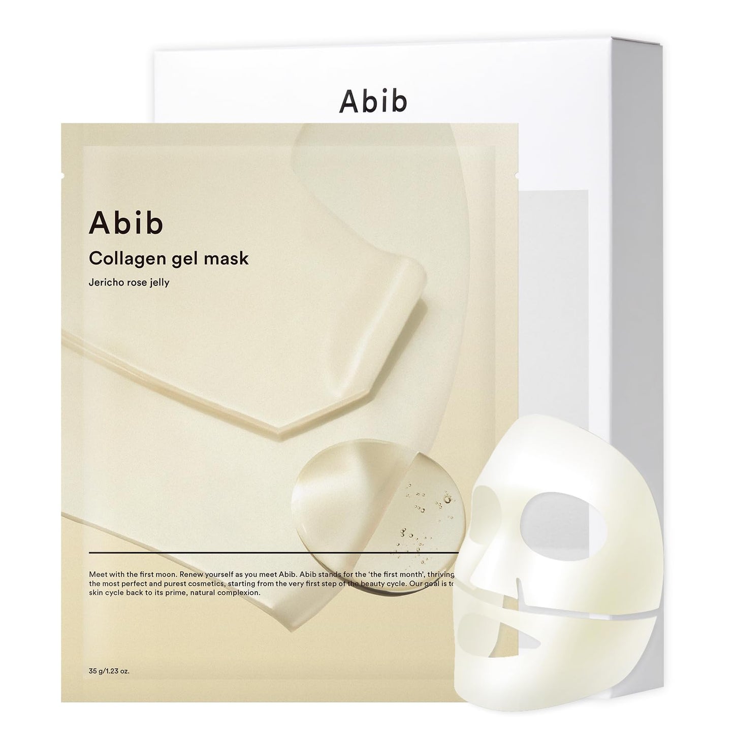 Abib Collagen Gel Mask Sedum Jelly 4 Sheets (Hydrating) I Korean Vegan Collagen, Cooling Hydrating Hyaluronic Acid Hydrogel Face Mask Skin Care