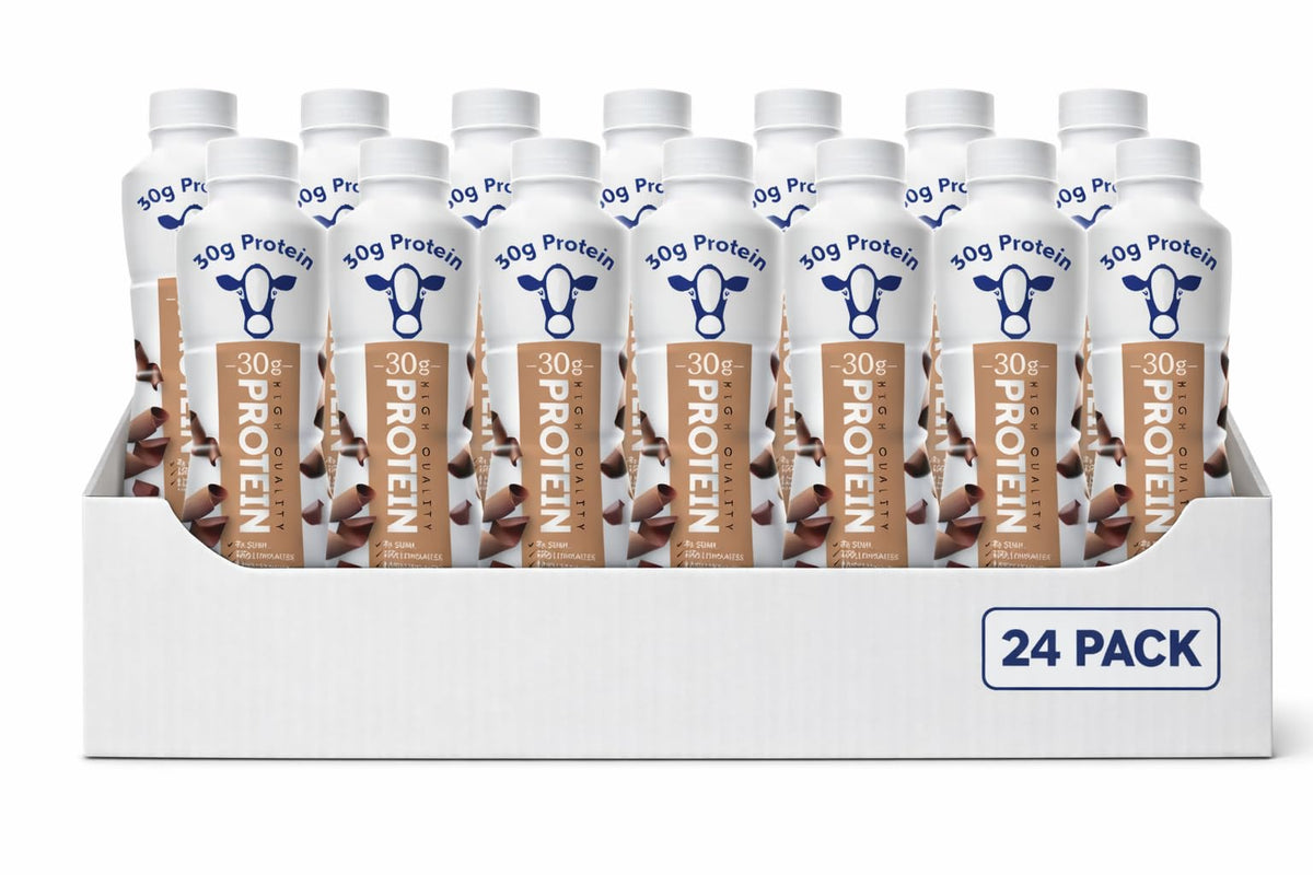 High Protein Chocolate Nutrition Shake (16, 11.5 Fl Oz) Pack - 30g Protein Per Botle Only 2g Sugar &150 Calories| Enriched With 8 Naturally Occouring Vitamins &Minerals | Ready-to-Drink, Lactose free.