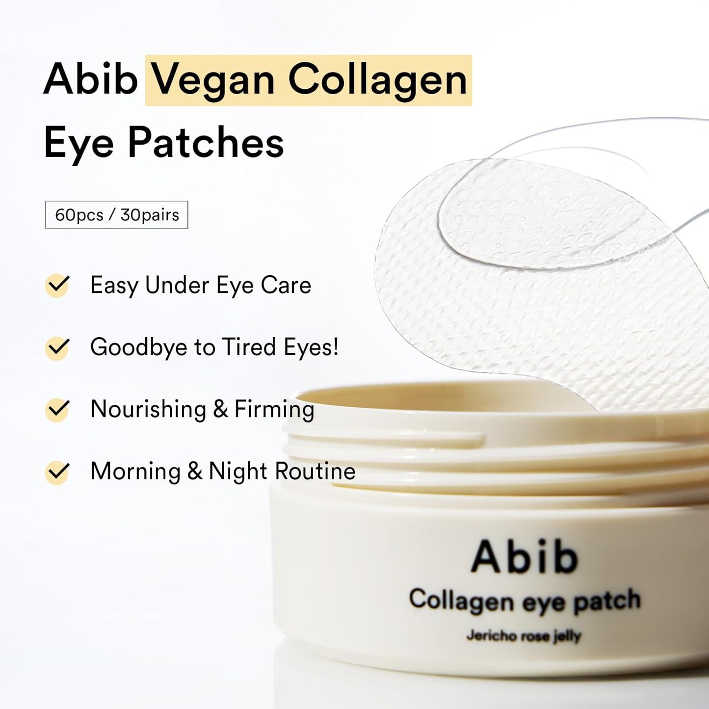 Abib Jericho Rose Barrier & Hydration Set – Collagen Eye Patch for Wrinkles & Fine Line with Jericho Rose Jelly, Serum & Face Cream
