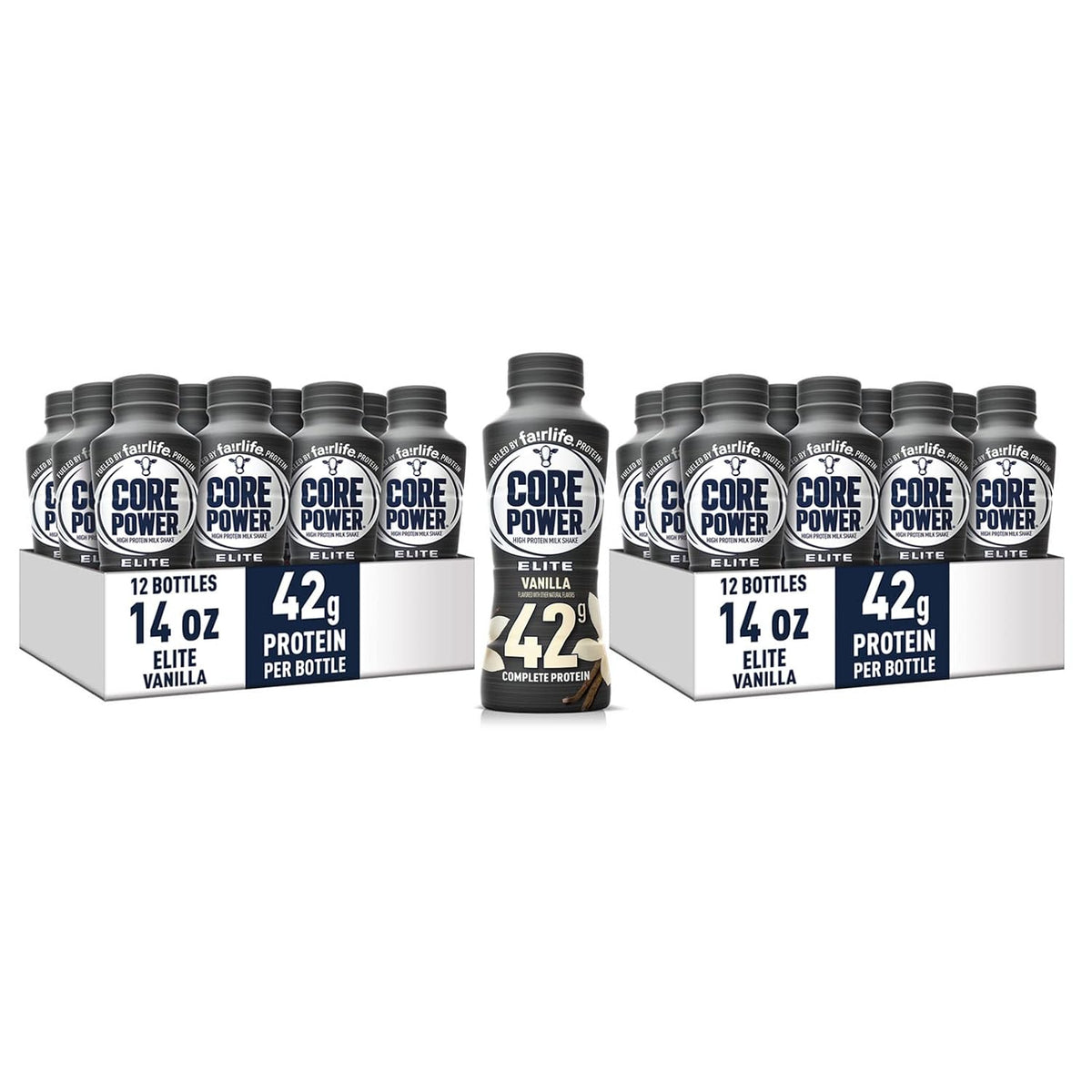 Fairlife Core Power Elite 42g High Protein Milk Shake, Ready To Drink for Workout Recovery, Vanilla, 14 Fl Oz (2 Packs of 12)