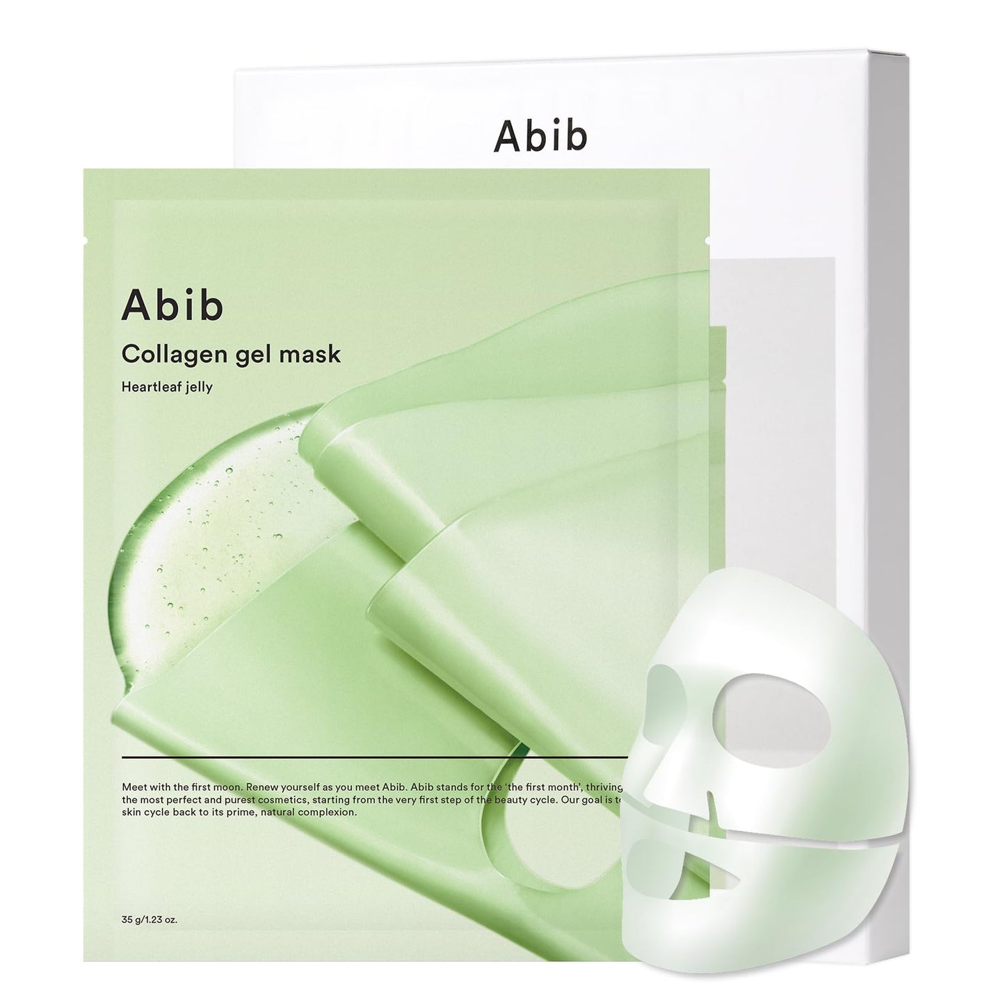 Abib Collagen Gel Mask Sedum Jelly 4 Sheets (Hydrating) I Korean Vegan Collagen, Cooling Hydrating Hyaluronic Acid Hydrogel Face Mask Skin Care