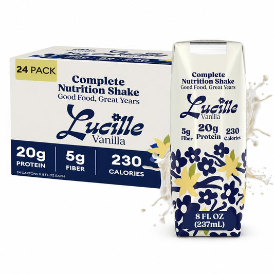 Lucille Meal Replacement Shake for Adults, Vanilla, 8 oz, 24 Pk