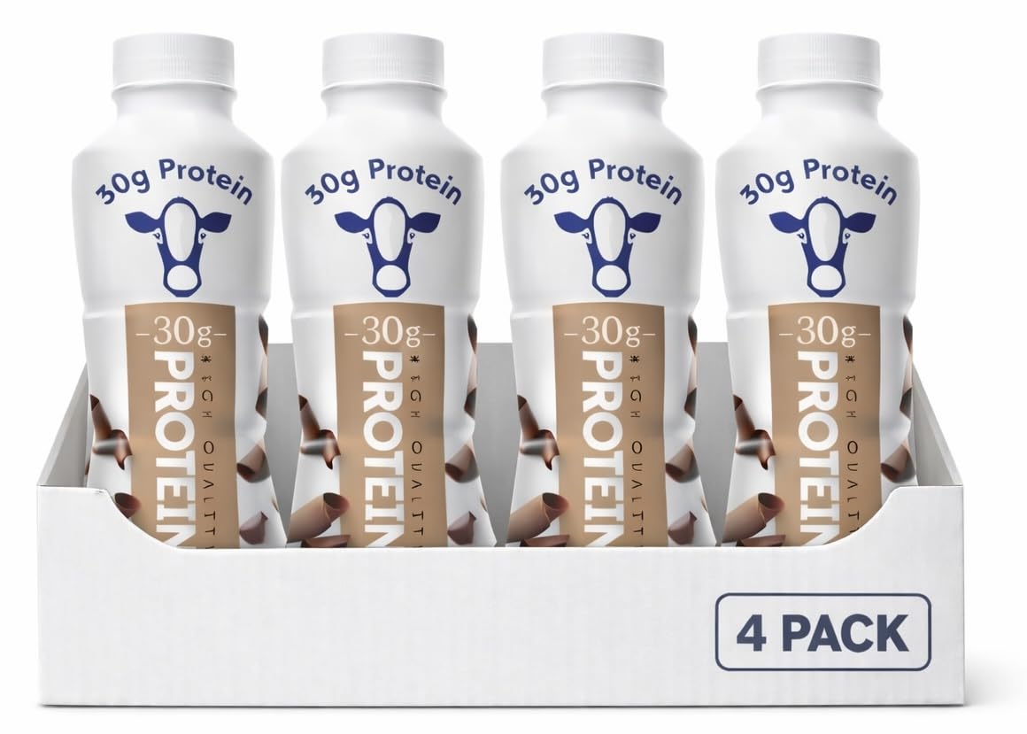 High Protein Chocolate Nutrition Shake (16, 11.5 Fl Oz) Pack - 30g Protein Per Botle Only 2g Sugar &150 Calories| Enriched With 8 Naturally Occouring Vitamins &Minerals | Ready-to-Drink, Lactose free.