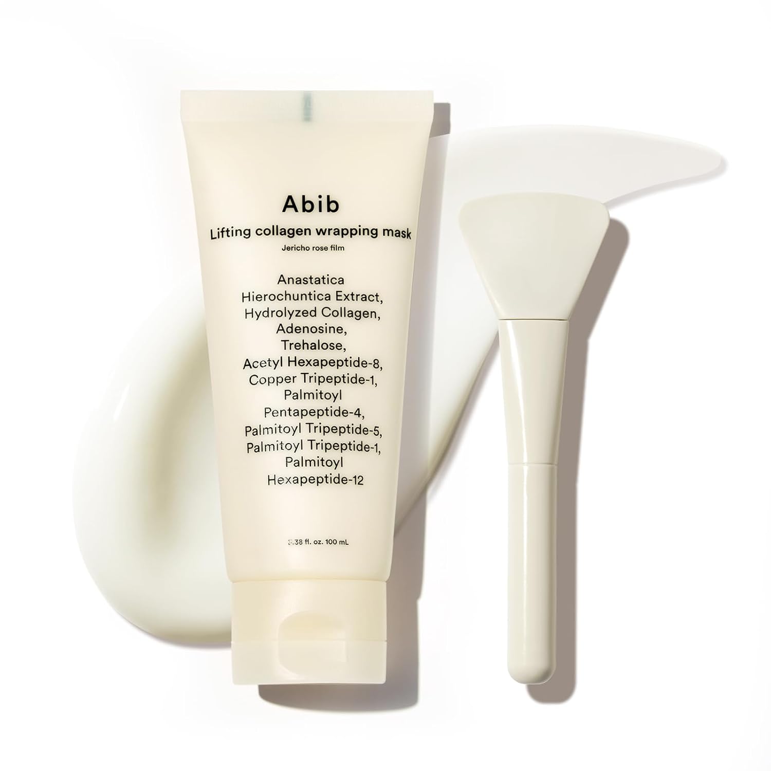 Abib Lifting Collagen Wrapping Mask Jericho Rose Film 3.38 fl oz, Includes Applicator, Peel-Off Face Mask, Peptides and Hydrolyzed Collagen, Improves Elasticity and Pore Appearance, Korean Skincare