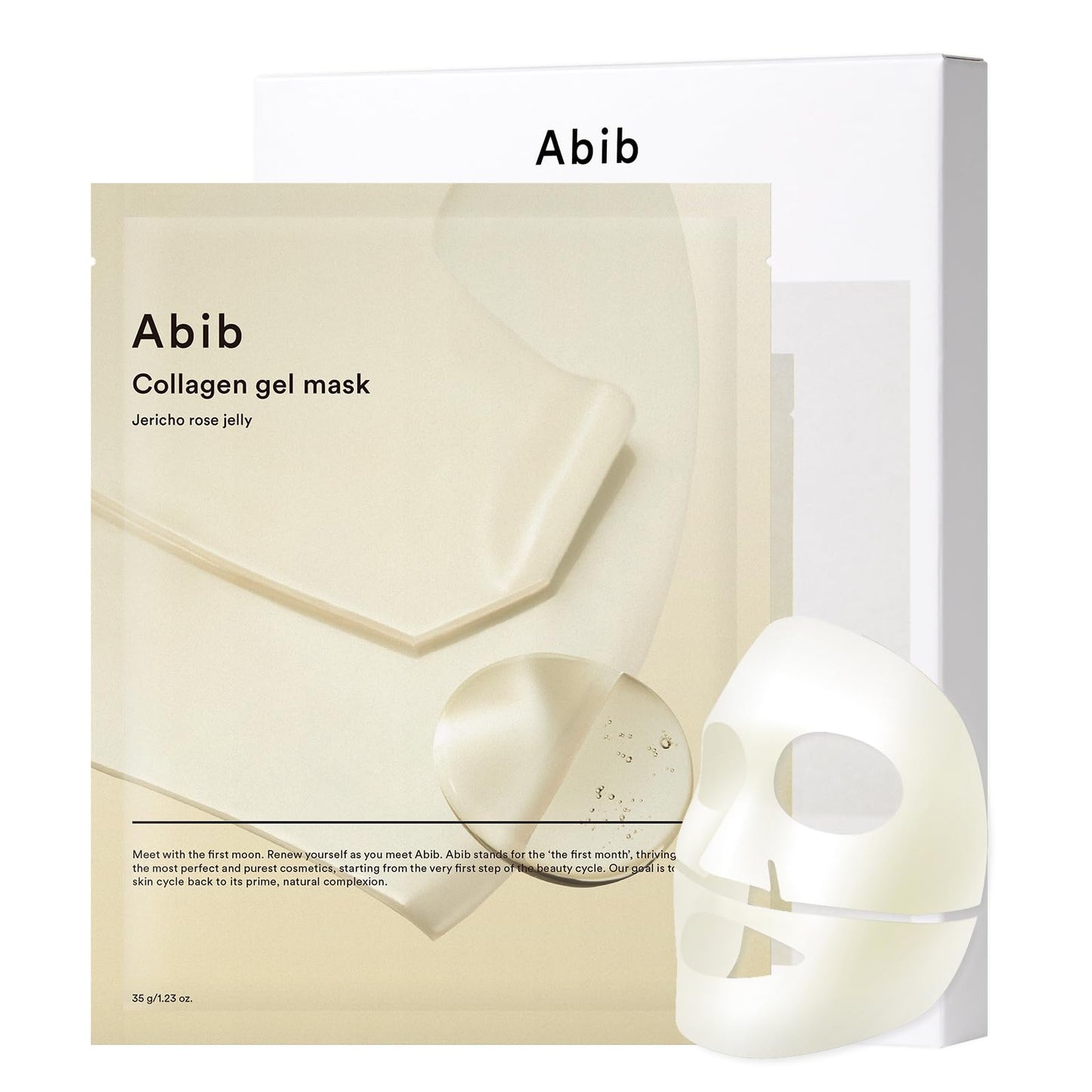 Abib Collagen Gel Mask Sedum Jelly 4 Sheets (Hydrating) I Korean Vegan Collagen, Cooling Hydrating Hyaluronic Acid Hydrogel Face Mask Skin Care