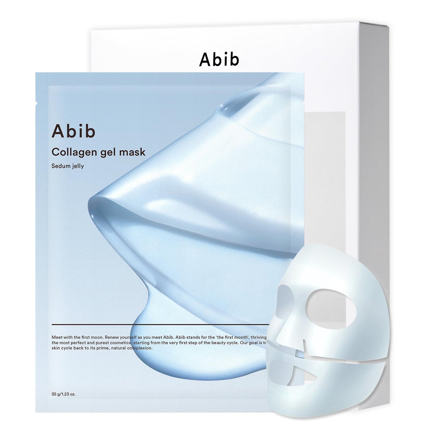 Abib Collagen Gel Mask Sedum Jelly 4 Sheets (Hydrating) I Korean Vegan Collagen, Cooling Hydrating Hyaluronic Acid Hydrogel Face Mask Skin Care