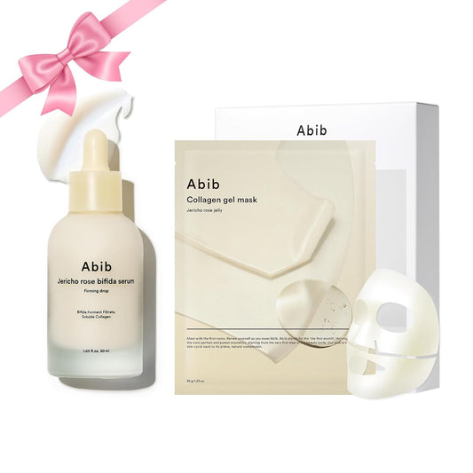 Abib Jericho Rose Hydration Care Duo – Bifida Firming Serum & Collagen Jelly Gel Masks (10 Sheets)
