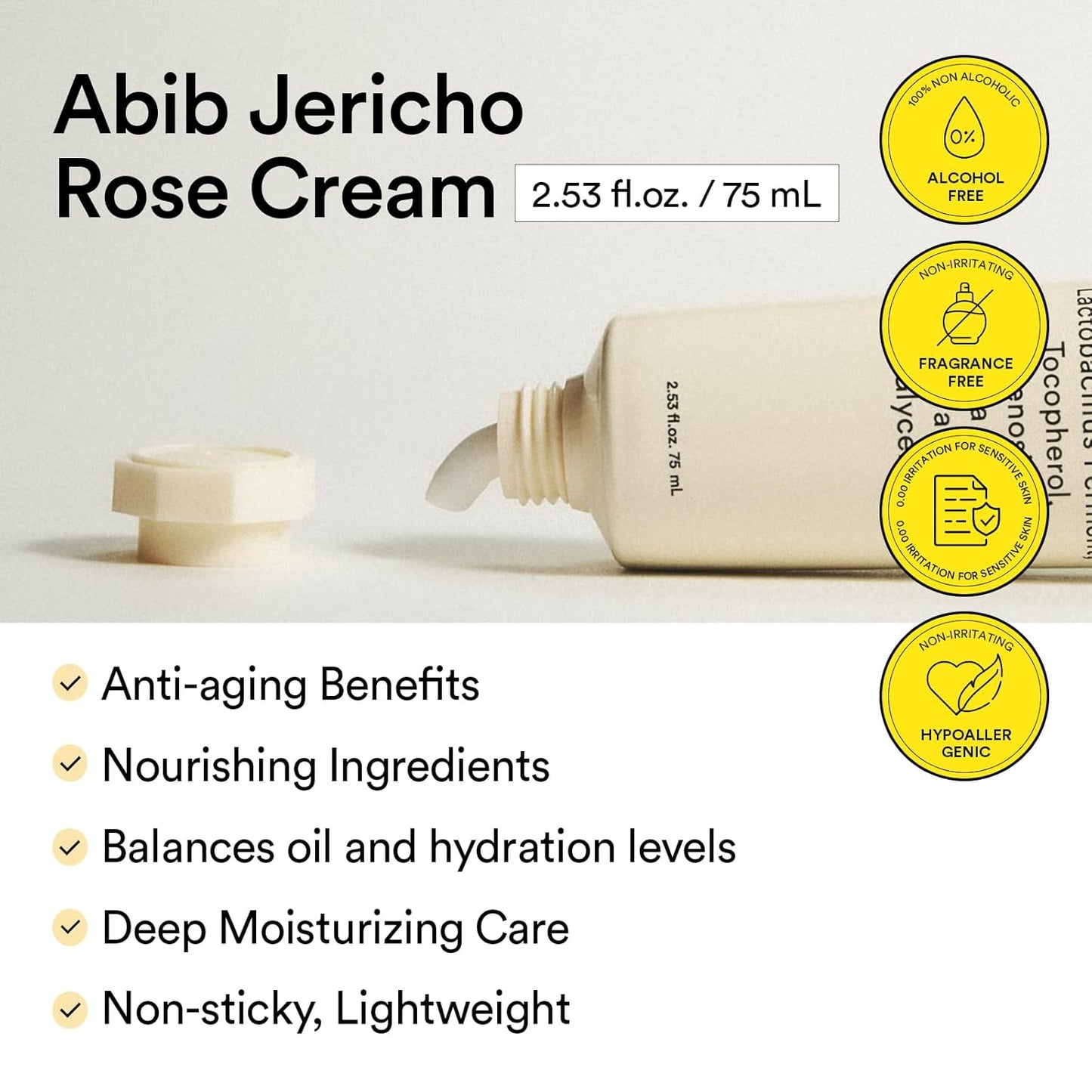 Abib Jericho Rose Barrier & Hydration Set – Collagen Eye Patch for Wrinkles & Fine Line with Jericho Rose Jelly, Serum & Face Cream