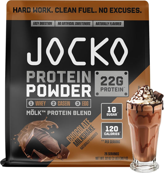 Jocko Fuel Whey Protein Powder, Chocolate Milkshake | 26 Servings